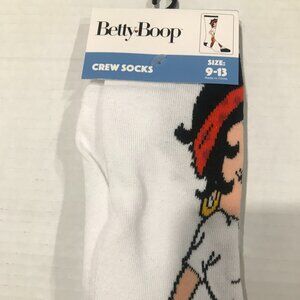 Betty Boop, Betty Boop Socks, Crew Socks, Size 9-13